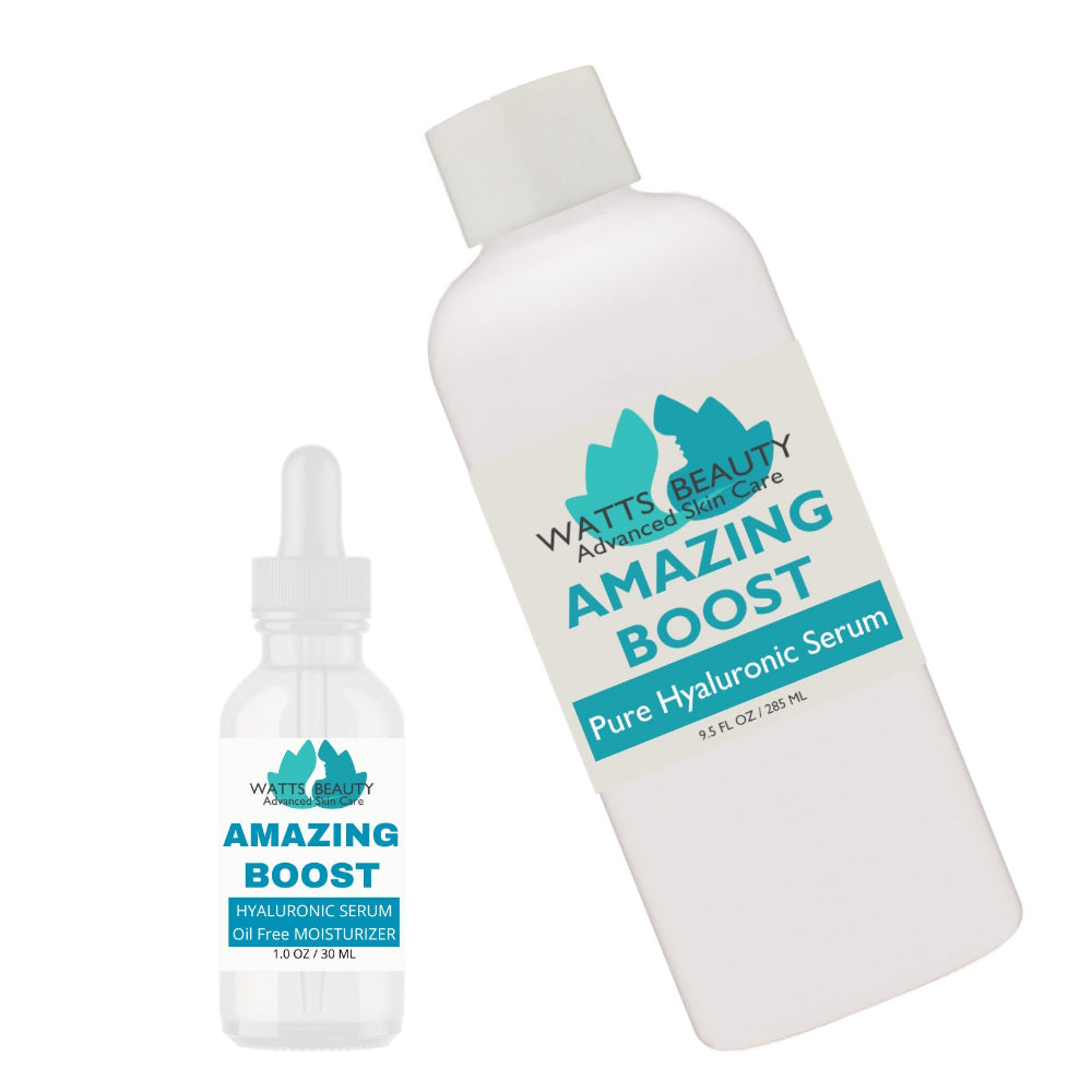 Large Refill Size and Full Refillable Glass Bottle - Give Your Skin an Amazing Boost with This Optimized Acid-Free, Sugarcane Powered, Multi-Weight Pure Hyaluronic Acid Serum for Face - Instantly decrease the appearance of fine lines and wrinkles - WattsBeautyUSA.com