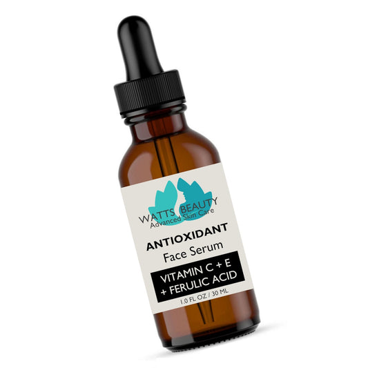 Watts Beauty Antioxidant Serum with Vitamin C, Vitamin E, Hyaluronic Acid, Panthenol - Vitamin B5 and Ferulic Acid