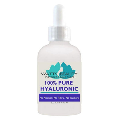 Watts Beauty 100% Pure Hyaluronic Acid Serum for Face - Only Alcohol FREE Pure Hyaluronic Acid Face Moisturizer Available at This Low Price - No Parabens - WattsBeautyUSA.com