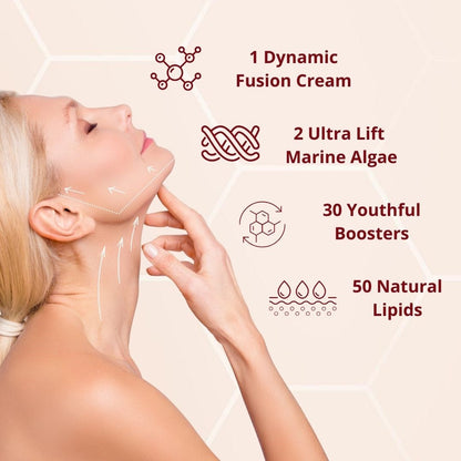 Watts Beauty Amazing Collagen Cream with Marine Algae Extracts - Bulgarian Rose Oil - Multiple Hyaluronic Weights