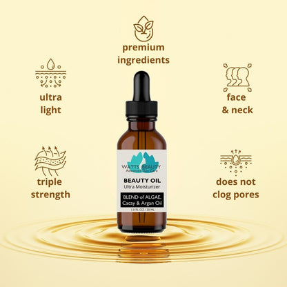 Watts Beauty Red Marine Algae Beauty Oil with Cacay and Ultra Argan Oil