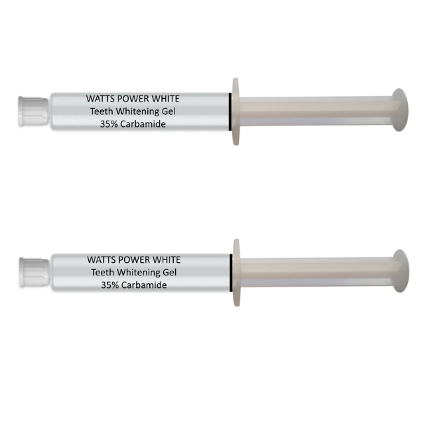 Watts Power Best Teeth Whitening Gels - 2 pack large 10ml  teeth whitening gels
