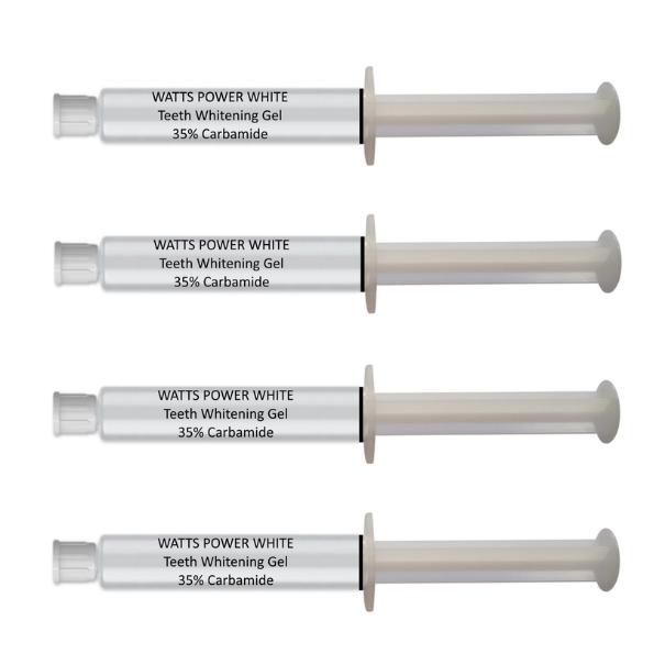 Watts Power Best Teeth Whitening Gels - 4 pack large 10ml  teeth whitening gels