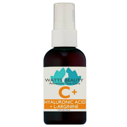 Watts Beauty Hyaluronic Acid Serum with Vitamin C + L - Arginine . Best Vitamin C Serum for the Look of Brighter, Clear Complexion -TRIO Variety - WattsBeautyUSA.com