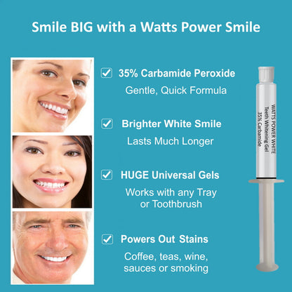Best 35% Teeth Whitening Gels, Dual Action Watts Power 35% Teeth Whitening Gels - Benefits