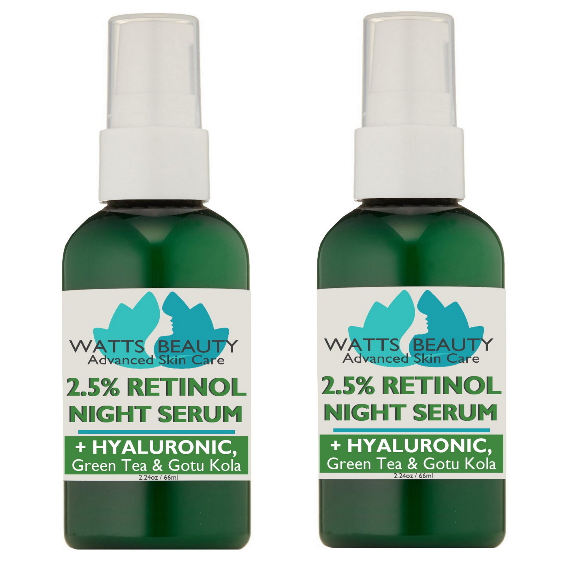 Clear, Smooth Skin - 2.5% Retinol Serum with Hyaluronic Acid, Green Tea & Gotu Kola - Lightweight 2.5% Retinol Serum - WattsBeautyUSA.com