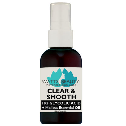 Watts Beauty Clear and Smooth Blemish Serum with Glycolic + Melissa Essential Oil