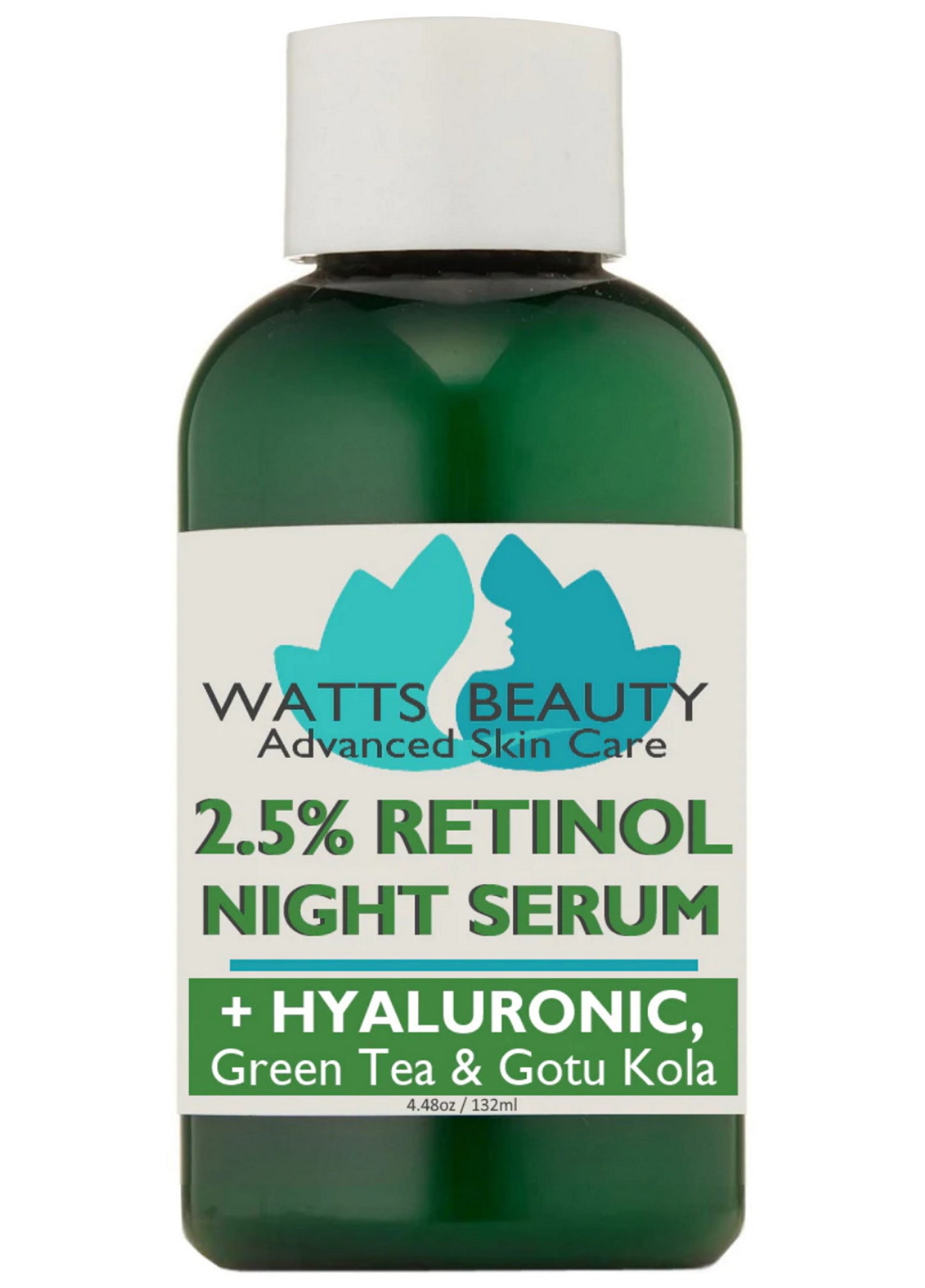 Clear, Smooth Skin - 2.5% Retinol Serum with Hyaluronic Acid, Green Tea & Gotu Kola - Lightweight 2.5% Retinol Serum - WattsBeautyUSA.com