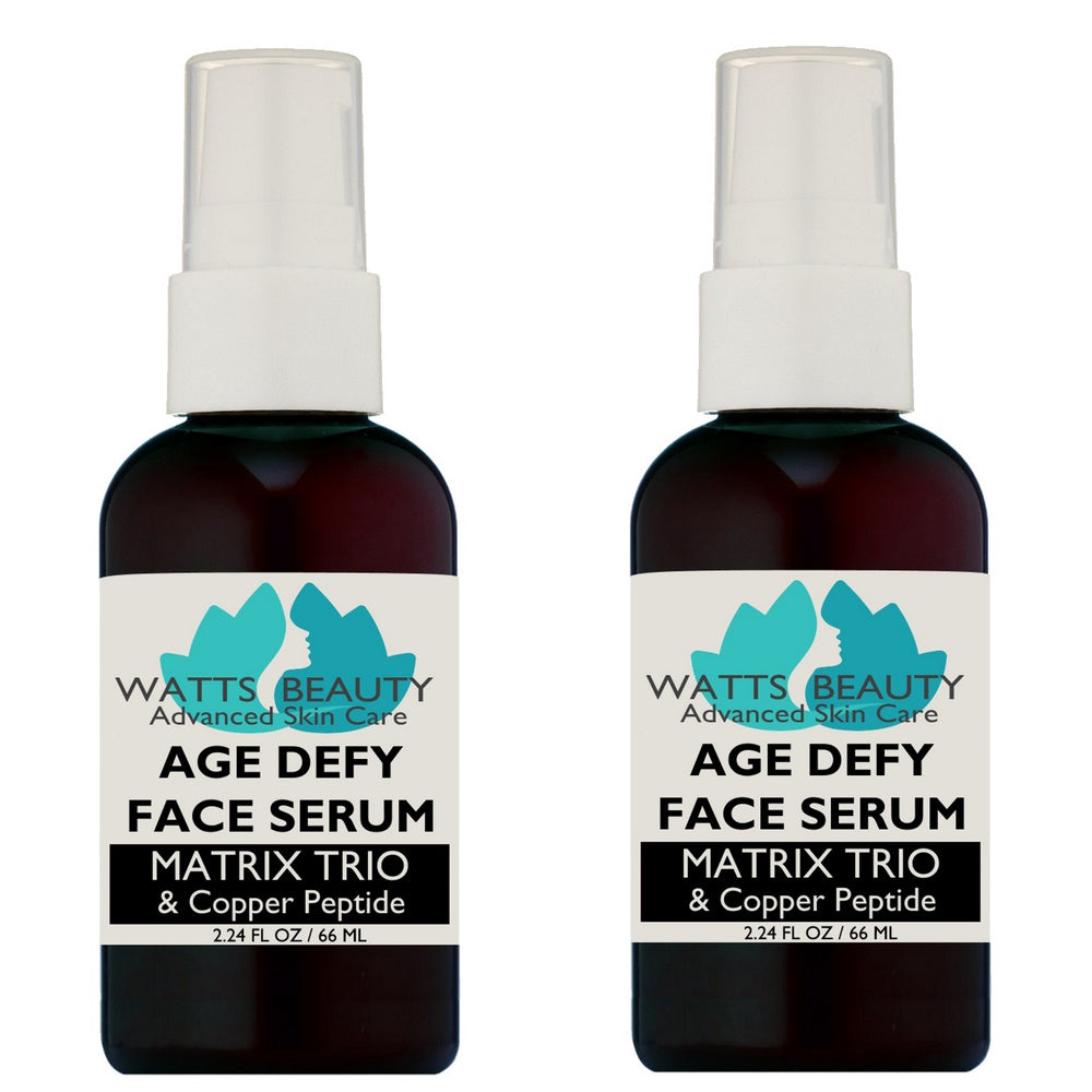 Watts Beauty Age Defy Face Serum with Matrix Trio of Peptides and Copper for Lasting Results - WattsBeautyUSA.com - 2 Pack